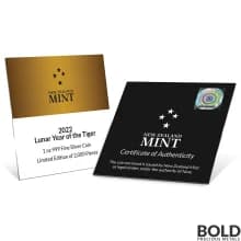 2022 Niue Lunar Year of the Tiger 1 oz Silver Colored Proof