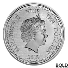 2018 Silver Niue Double Dragon - 5 oz