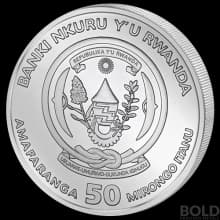 2022 Rwanda Lunar Year of the Tiger 1 oz Silver BU