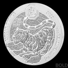 2022 Rwanda Lunar Year of the Tiger 1 oz Silver BU