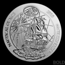 2018 Rwanda Nautical Ounce HMS Endeavour Silver BU