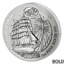 2021 Rwanda Nautical Ounce Sedov 1 oz Silver BU
