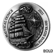 2021 Rwanda Nautical Ounce Sedov 1 oz Silver HR Antiqued