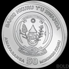 2019 Rwanda Nautical Ounce Victoria Silver BU
