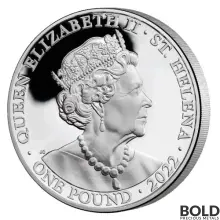 2022 St Helena Queen's Virtues: Justice 1 oz Silver Proof