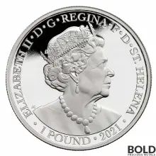2021 St Helena Napoleon Angel 1 oz Silver Proof
