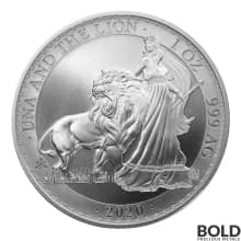 2020 St. Helena Una and the Lion 1 oz Silver BU
