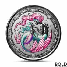 2023 1 oz Samoa Mermaid Mother & Daughter Silver Coin (Colored)