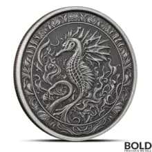 2023 1 oz Samoa Seahorse Silver Coin (Antiqued)