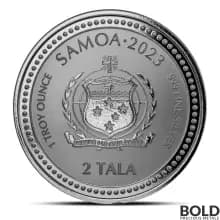 2023 1 oz Samoa Seahorse Silver Coin (BU)