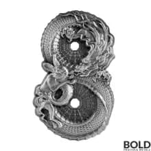2023 Tokelau Figure 8 Dragon & Tiger Antiqued 3 oz Silver HR Coin