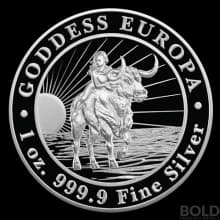 2022 Silver Tokelau Goddess Europa 1 oz