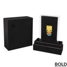 2022 Tuvalu Minted Mini Bart Simpson 1 oz Silver Shaped