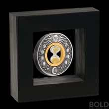 2021 Tuvalu Hourglass 2 oz Silver Antiqued