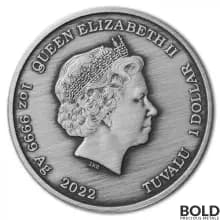 2022 Tuvalu Gods of Olympus: Aphrodite 1 oz Silver Antiqued