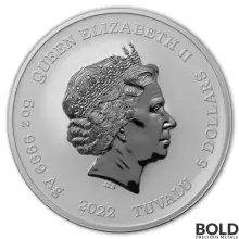 2022 Tuvalu Gods of Olympus: Aphrodite 5 oz Silver BU
