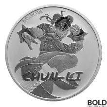 2022 Tuvalu Street Fighter: Chun Li 1 oz Silver BU