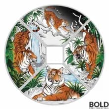 2022 Tuvalu Year of the Tiger Quadrant 4-Coin Silver Proof