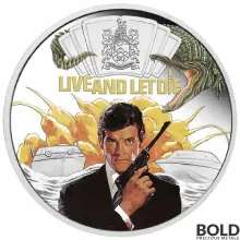 2023 Silver 1 oz Tuvalu James Bond Live and Let Die Color Proof