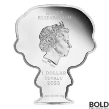 2023 Silver 1 oz Tuvalu James Bond Minted Mini Shaped Coin