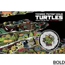 2024 1 oz Teenage Mutant Ninja Turtles 40th Anniversary Silver Coin (Colored - In Card)