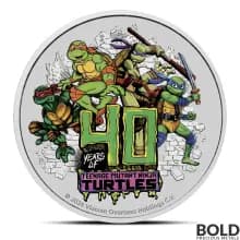 2024 1 oz Teenage Mutant Ninja Turtles 40th Anniversary Silver Coin (Colored - In Card)