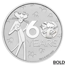 2024 1 oz Tuvalu Pink Panther 60th Anniversary Silver Coin (BU)