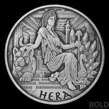 2022 Tuvalu Gods of Olympus: Hera 1 oz Silver Antiqued