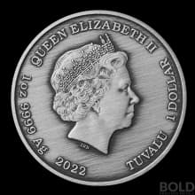 2022 Tuvalu Gods of Olympus: Hera 1 oz Silver Antiqued