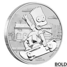 2020 Tuvalu Bart Simpson 1 oz Silver BU