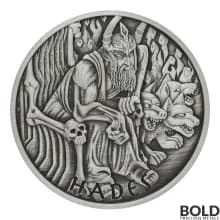 2021 Tuvalu Gods of Olympus: Hades 1 oz Silver Antiqued