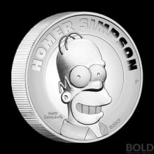 2021 Tuvalu Homer Simpson 2 oz Silver High Relief Proof