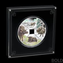 2021 Silver Tuvalu Year of the Ox Quadrant 4-Coin Proof