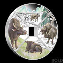 2021 Silver Tuvalu Year of the Ox Quadrant 4-Coin Proof