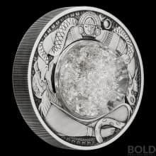 2021 Tuvalu Tears Of The Moon 2 oz Silver Antiqued