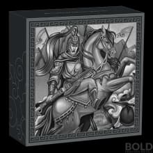 2021 Tuvalu Chinese Warrior God Zhao Yun 5 oz Silver Antique