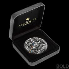 2021 Tuvalu Chinese Warrior God Zhao Yun 5 oz Silver Antique