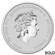 2020 Tuvalu James Bond 007 1 oz Silver BU