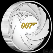 2020 Tuvalu James Bond 007 1 oz Silver Proof High Relief