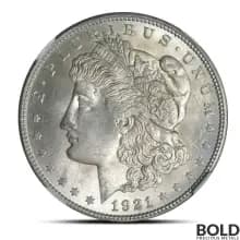 1921 Morgan Silver Dollar (MS63, NGC)