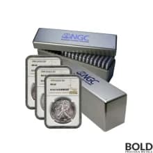 1986-2024 American Silver Eagle 40-Coin Set NGC MS69 (Type 1 & 2)