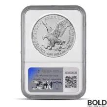 2024 1 oz America Silver Eagle Coin NGC MS70 (ER, Blue Label)