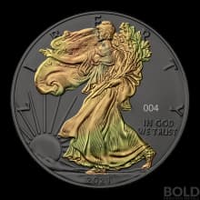 2021 Golden Holo American Eagle 1 oz Silver