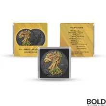 2021 Golden Holo American Eagle 1 oz Silver