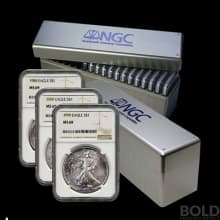 1986-2022 American Silver Eagle 38-Coin Set NGC MS69 (Type 1 & 2)