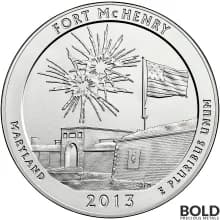 2013 Silver 5 oz ATB Fort McHenry, Maryland
