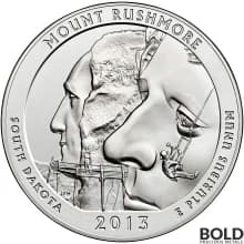 2013 Silver 5 oz ATB Mount Rushmore, South Dakota