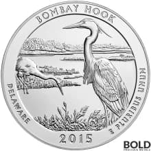 2015 Silver 5 oz ATB Bombay Hook, Delaware