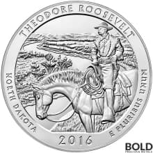2016 Silver 5 oz ATB Theodore Roosevelt, North Dakota