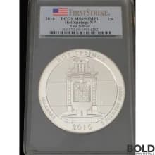 2010 Silver 5 oz ATB Hot Springs NP First Strike PCGS MS69 DMPL